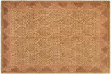 Bohemian Ziegler Millie Green/Pink Wool Rug - 7'8