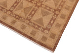 handmade Transitional Kafkaz Brown Tan Hand Knotted RECTANGLE 100% WOOL area rug 8 x 10