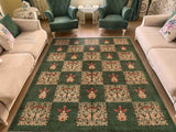 handmade Transitional Kafkaz Green Gold Hand Knotted RECTANGLE 100% WOOL area rug 8 x 10