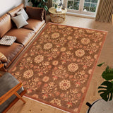 handmade Transitional Kafkaz Brown Tan Hand Knotted RECTANGLE 100% WOOL area rug 8 x 10