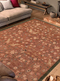 handmade Transitional Kafkaz Lt. Brown Green Hand Knotted RECTANGLE 100% WOOL area rug 8 x 10