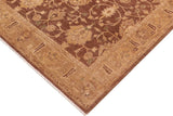 handmade Transitional Lahore Brown Tan Hand Knotted RECTANGLE 100% WOOL area rug 8 x 10