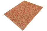 handmade Transitional Kafkaz Orange Rust Tan Hand Knotted RECTANGLE 100% WOOL area rug 8 x 10