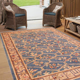 handmade Transitional Kafkaz Lt. Blue Tan Hand Knotted RECTANGLE 100% WOOL area rug 8 x 10