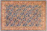 handmade Transitional Kafkaz Lt. Blue Tan Hand Knotted RECTANGLE 100% WOOL area rug 8 x 10