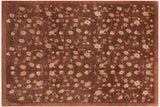 handmade Transitional Kafkaz Brown Tan Hand Knotted RECTANGLE 100% WOOL area rug 8 x 10