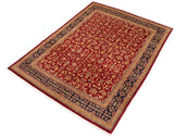 handmade Transitional Kafkaz Red Blue Hand Knotted RECTANGLE 100% WOOL area rug 8 x 10