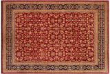 handmade Transitional Kafkaz Red Blue Hand Knotted RECTANGLE 100% WOOL area rug 8 x 10