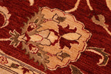 handmade Traditional Kafkaz Red Tan Hand Knotted RECTANGLE 100% WOOL area rug 8  x 10 