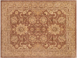 handmade Traditional Kafkaz Brown Tan Hand Knotted RECTANGLE 100% WOOL area rug 8  x 10 