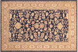 Shabby Chic Ziegler Ria Blue/Tan Wool Rug - 6'4