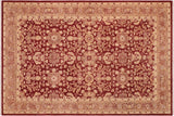 handmade Transitional Kafkaz Red Brown Hand Knotted RECTANGLE 100% WOOL area rug 6 x 9