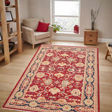 handmade Transitional Kafkaz Red Blue Hand Knotted RECTANGLE 100% WOOL area rug 6 x 9