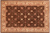 Boho Chic Ziegler Stephine Brown/Beige Wool Rug - 6'1