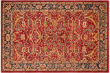 Oriental Ziegler Bea Red/Blue Wool Rug - 6'0