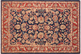 Boho Chic Ziegler Paris Blue/Red Wool Rug - 6'0