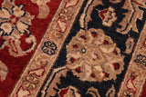 handmade Transitional Kafkaz Red Blue Hand Knotted RECTANGLE 100% WOOL area rug 6 x 9