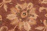 handmade Transitional Lahore Brown Tan Hand Knotted RECTANGLE 100% WOOL area rug 6 x 9