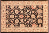 Boho Chic Ziegler Ayesha Black/Beige Wool Rug - 5'10