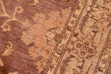 handmade Transitional Lahore Brown Tan Hand Knotted RECTANGLE 100% WOOL area rug 6 x 9