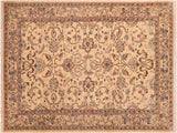 Oriental Ziegler Zenobia Tan Blue Wool Rug - 6'0