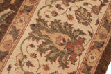 handmade Traditional Kafkaz Brown Beige Hand Knotted RECTANGLE 100% WOOL area rug 8  x 11 