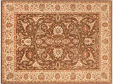 Bohemian Ziegler Gabriele Brown Beige Wool Rug - 8'2