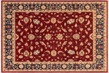 Oriental Ziegler Vivien Red/Blue Wool Rug - 8'0