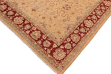 handmade Transitional Kafkaz Lt. Tan Rust Hand Knotted RECTANGLE 100% WOOL area rug 8 x 10