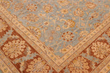 handmade Transitional Kafkaz Lt. Blue Lt. Brown Hand Knotted RECTANGLE 100% WOOL area rug 8 x 10