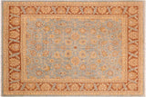 Oriental Ziegler Gilma Lt. Blue/Lt. Brown Wool Rug - 8'1