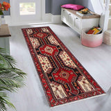 handmade Traditional Hamadan Red Blue Hand Knotted RUNNER 100% Wool Pile area rug 3x11