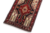 handmade Traditional Hamadan Red Blue Hand Knotted RUNNER 100% Wool Pile area rug 3x11