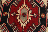 handmade Traditional Hamadan Red Blue Hand Knotted RUNNER 100% Wool Pile area rug 3x11