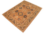 handmade Transitional Kafkaz Rust Lt. Green Hand Knotted RECTANGLE 100% WOOL area rug 8 x 10