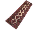 handmade Traditional Hamadan Red Lt. Brown Hand Knotted RUNNER 100% Wool Pile area rug 3x9