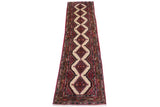 handmade Traditional Hamadan Red Lt. Brown Hand Knotted RUNNER 100% Wool Pile area rug 3x9