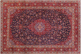 handmade Traditional Antique Blue Red Hand Knotted RECTANGLE 100% Wool Pile area rug 10x14