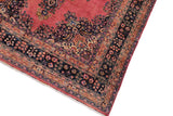 handmade Traditional Antique Pink Blue Hand Knotted RECTANGLE 100% Wool Pile area rug 8x11