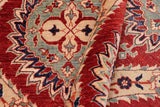 handmade Transitional Kafkaz Red Blue Hand Knotted RECTANGLE 100% WOOL area rug 9 x 12