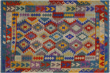 Retro Turkish Kilim Devlin Hand-Woven Wool Rug - 5'2'' x 6'3''