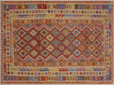 Boho Chic Turkish Kilim Doretta Beige/Brown Wool Rug - 6'5'' x 10'1''