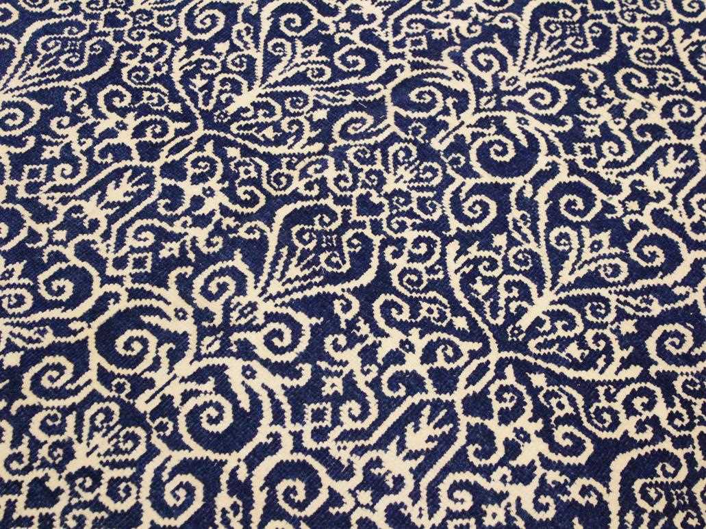 handmade Modern Cryena Blue Ivory Hand Knotted RECTANGLE 100% WOOL area rug 5x7