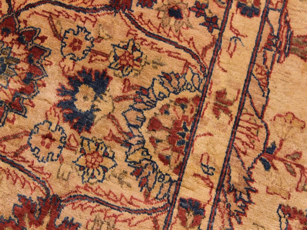handmade Traditional Kashan Tan Tan Hand Knotted RECTANGLE 100% WOOL area rug 8x10