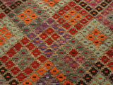handmade Geometric Kilim Brown Red Hand-Woven RECTANGLE 100% WOOL area rug 4x6