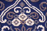 Handmade Kafakz Chobi Ziegler Modern Contemporary Blue Ivory Hand Knotted RECTANGLE WOOL&VISCOU area rug 8 x 10