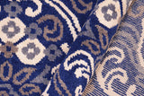 Handmade Kafakz Chobi Ziegler Modern Contemporary Blue Ivory Hand Knotted RECTANGLE WOOL&VISCOU area rug 8 x 10