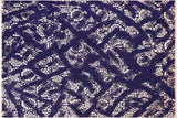 Abstract Ziegler Ena Blue Ivory Wool & Silk Rug - 8'1'' x 10'0''