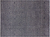 Abstract Ellie Gray/Blue Wool&Silk Rug - 9'0'' x 11'10''