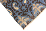 handmade Modern Cianna Lt. Blue Charcoal Hand Knotted RECTANGLE WOOL&VISCOU area rug 4 x 6
